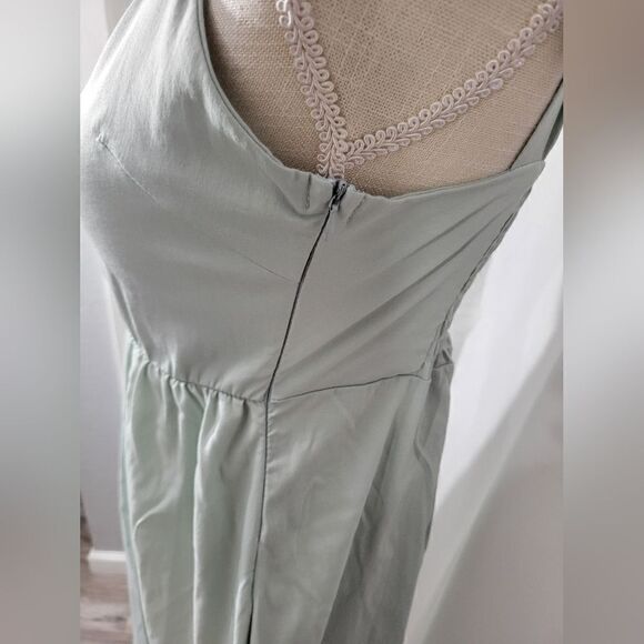 Clarisbelle shoulder tie cute mint green dress - Picture 5 of 13
